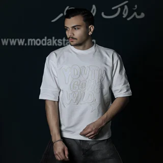 تیشرت دو نخ لاکرا طرح youth - عمده-قیمت هر عدد 839000