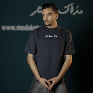 تیشرت دو نخ چاپی مردانه طرح modak star - عمده-دودی
