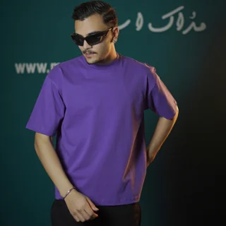 تیشرت دو نخ لاکرا بیسیک-عمده-بنفش