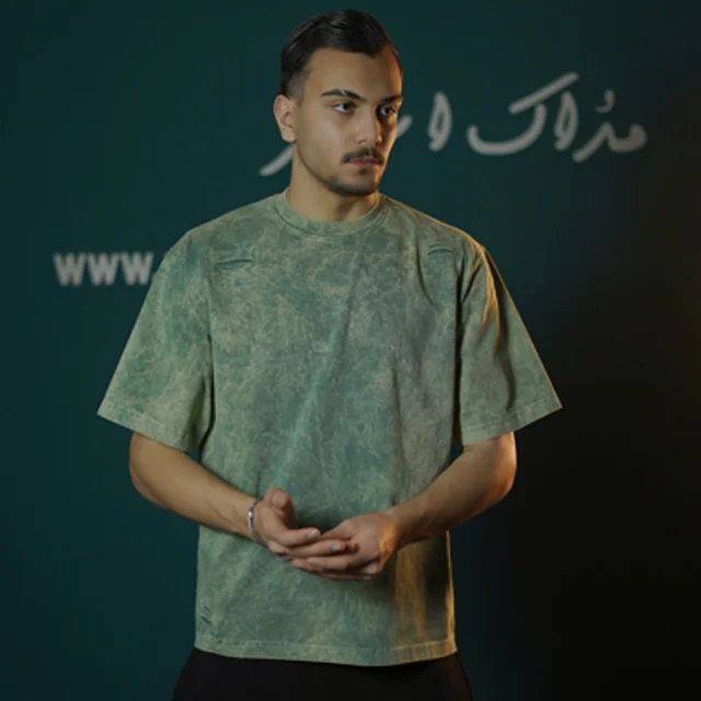 تیشرت ماکان سنگشور زاپدار -عمده-سبز