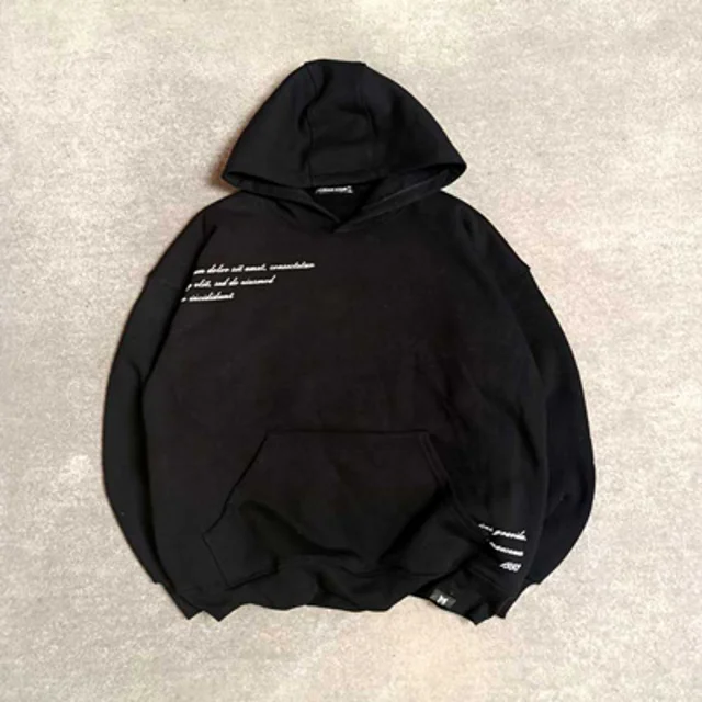 هودی چاپی پاییزه مردانه - مشکی