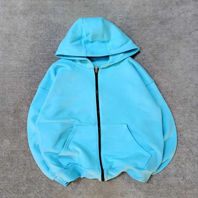 سوییشرت پنبه پاییزه بیسیک-عمده-آبی فیروزه ای