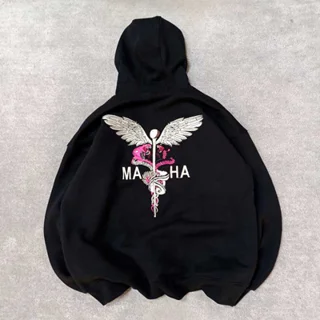 هودی پنبه گلدوزی شده مردانه-عمده-مشکی