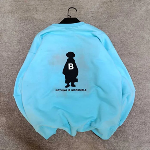 دورس پنبه پاییزه با چاپ پیش و پشت - آبی