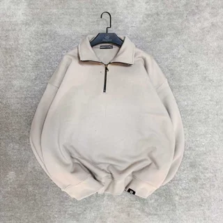 نیم زیپ پنبه پاییزه بیسیک-عمده