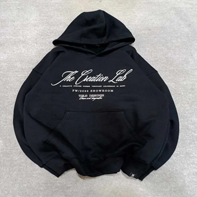 هودی پنبه پاییزه چاپی-عمده-مشکی