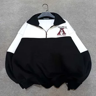 دورس نیم زیپ پنبه پاییزه مردانه-عمده-مشکی