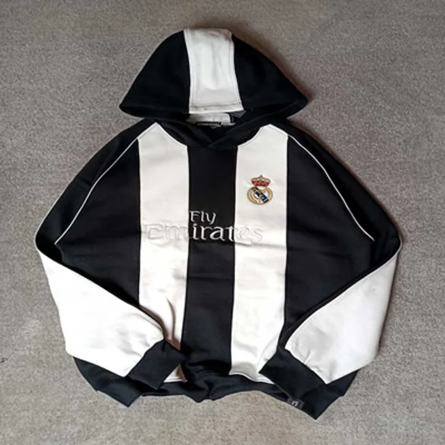 هودی پنبه پاییزه کیت مردانه-مشکی سفید