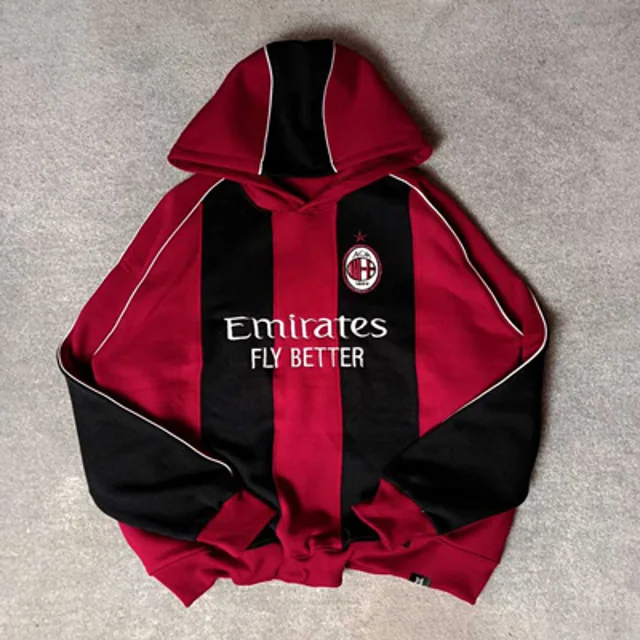 هودی پنبه پاییزه کیت مردانه-قرمز مشکی