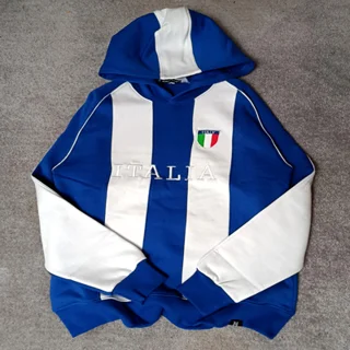 هودی پنبه پاییزه کیت مردانه-آبی ایتالیا