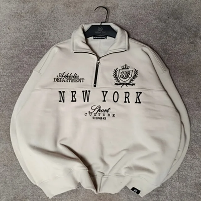 دورس نیم زیپ پنبه پاییزه مردانه-عمده-ماستی