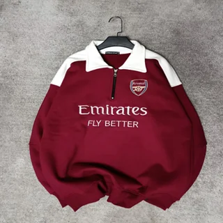 دورس نیم زیپ کیت پنبه مردانه-عمده-قرمز آرسنال