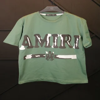 تیشرت پنبه چاپی مردانه طرح AMIRI  - عمده- صدری