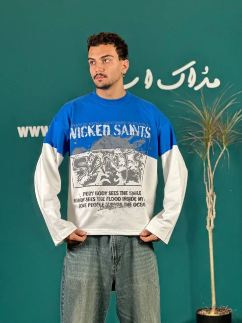 لانگ اسلیو WICKED SANTS کثیف دوزی چاپی 028L-D دونخ لاکرا قیمت عمده هر عدد 1.590.000 تومان